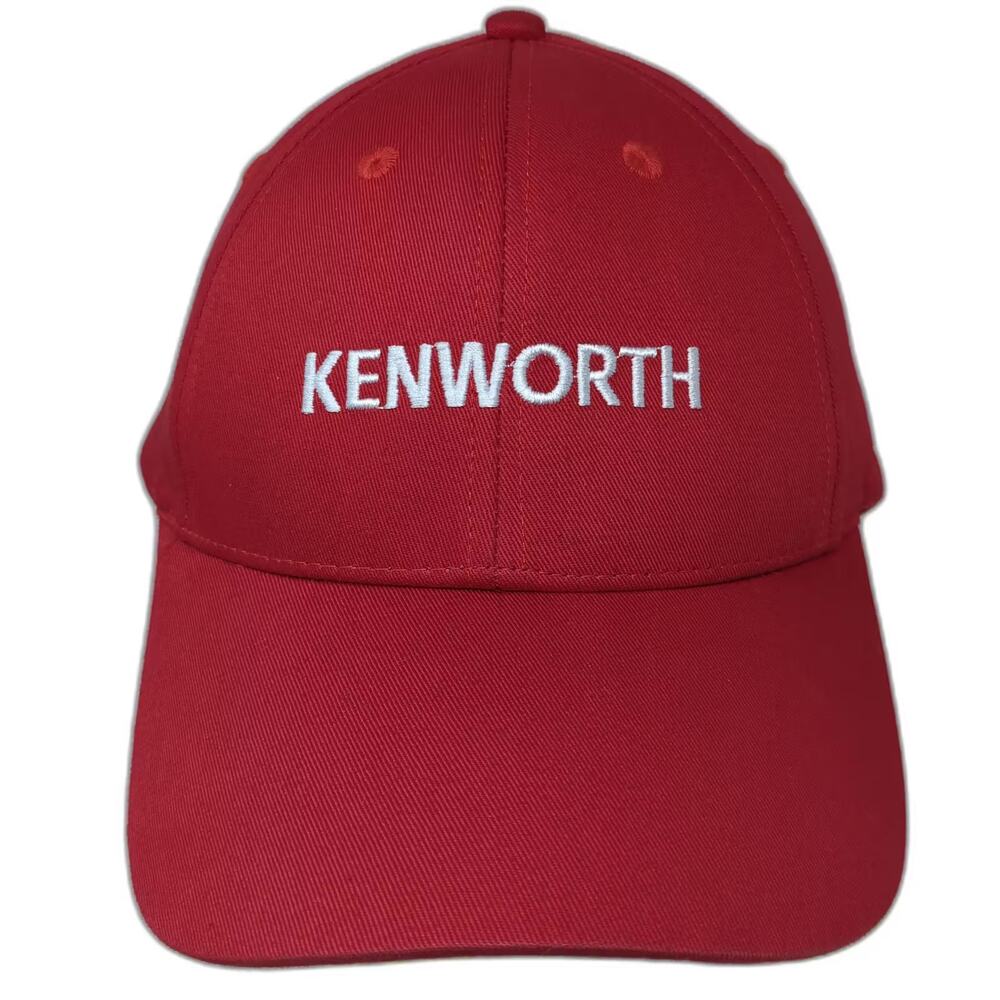 Kenworth Baseball Cap Red White OS Logo Lace Underbrim Strapback Embroidered Hat